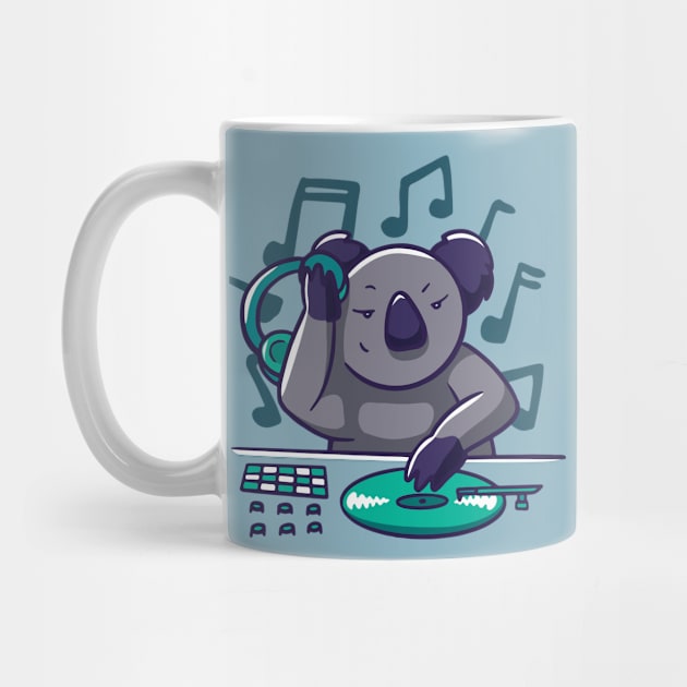 Cute Cartoon Koala DJ by SLAG_Creative